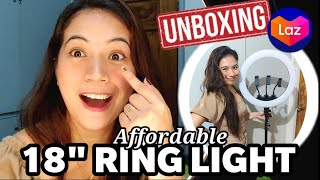 18quot RING LIGHT from Lazada  Watch til the end  Unboxing and Review Philippines [upl. by Rape]