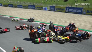 MotoGP 20 Big Crashes 2 9000 Subscribers Special [upl. by Brockwell]