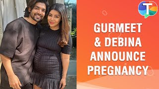 Gurmeet Choudhary amp Debina Bonnerjee announce pregnancy Debina flaunts her baby bump [upl. by Askwith]