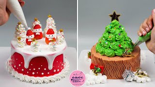 Christmas Cake Decorating Tutorials Ideas For Cake Lovers  How To Make A Cake Recipes Video [upl. by Wyck697]