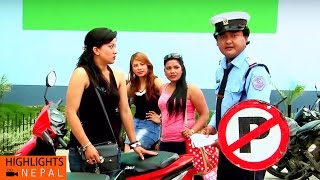 Traffic Corruption  Nepali Comedy Movie KANCHHI MATYANG TYANG  Jaya Kishan Basnet [upl. by Ttocserp]