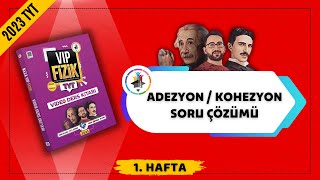 Adezyon ve Kohezyon Soru Çözümü  2023 TYT Fizik KAMPI [upl. by Thagard552]