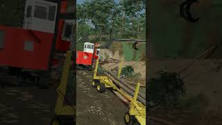 CYPRESS 7230 Loading HAYES HDX with Logs  MAP AZURA  FS22 drone farming automobile [upl. by Ayota]