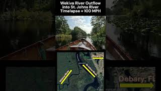 Exciting timelapse boating the Wekiva River Outflow into the St Johns River shorts [upl. by Irovi]