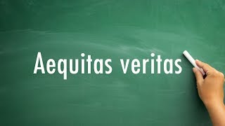 How to pronounce aequitas veritas  aequitas veritas pronunciation [upl. by Arihsay]