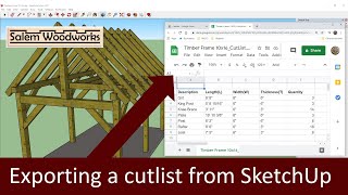 Exporting a timber frame cutlist from SketchUp [upl. by Belamy]