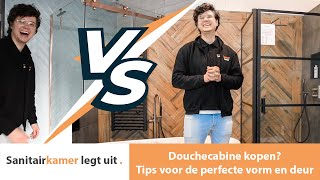 Douchecabine kopen Tips voor de perfecte vorm en deur  Sanitairkamernl [upl. by Venator]