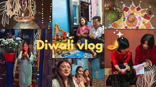 Laxmi Puja vlog Diwali celebration 2024Anaisha le first time Bhailoni kheleo Gown ma ramailo [upl. by Grigson576]