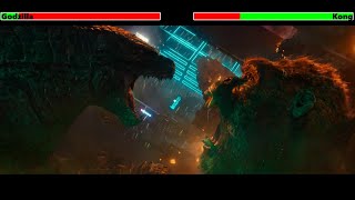 Godzilla vs Kong Hong Kong Fight with healthbars [upl. by Gloriana995]