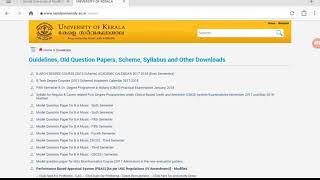 How to download Kerala university previous question papers [upl. by Yhtamit]