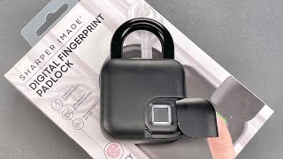 1320 Opened FAST New Sharper Image Fingerprint Padlock [upl. by Filberto]