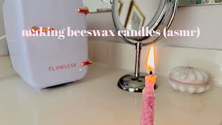 MAKING BEESWAX ROLLED CANDLES ASMR [upl. by Brande307]