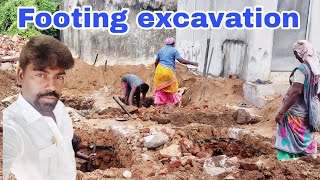 Footing excavation work process tamil Step by Step [upl. by Je]