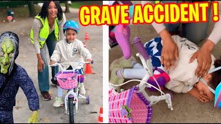 THEA BABY BOSS fait du vélo  grave accident 😭 [upl. by Ardnat361]