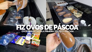 FIZ OVOS DE PÁSCOA sabor NINHO COM NUTELLA CARAMELO E LAKA Páscoa 2024 [upl. by Suellen289]