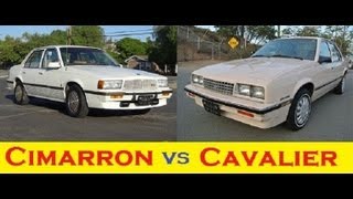 Cimarron VS Cavalier Car Comparison Cadillac amp Chevrolet Economy meets Luxury [upl. by March]