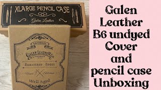 Galen leather  B6 UNDYED LEATHER COVER  Unboxing [upl. by Nwonknu112]