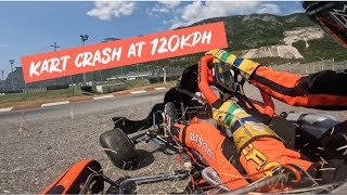 Kart crash at 120kph [upl. by Eneri]