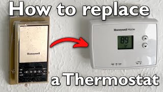 How To Replace An Old Thermostat With a New One [upl. by Cassey]