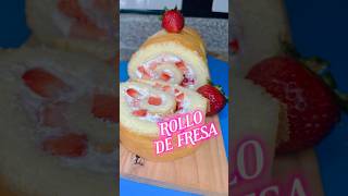 ROLLO DE FRESA  STRAWBERRY ROLL CAKE [upl. by Aicile]