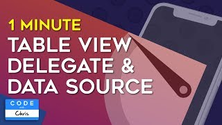 How To Set The Delegate amp Data Source of a Tableview UITableView in One Minute [upl. by Marcia595]