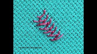 Knotted Cretan Stitch In Hand Embroidery Stitches Tutorial [upl. by Horsey]