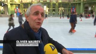 Le Grand Palais transformé en patinoire [upl. by Sussi]