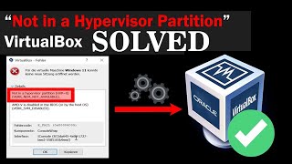 How to Fix Not in a Hypervisor Partition Error [upl. by Corbie188]