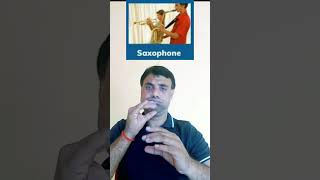 Saxophone  Musical Instruments  learn words saxophone indiansignlanguage deaflearn deafindia [upl. by Drogin]