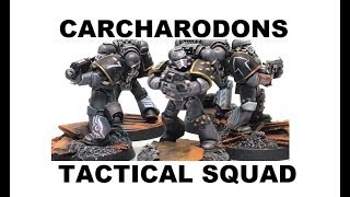 Painting Showcase Carcharodons space marines tactical squad  Space Sharks [upl. by Esilegna]