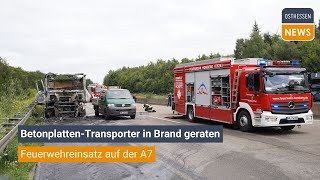 KNÜLLWALD BetonplattenTransporter in Brand geraten [upl. by Dominica]