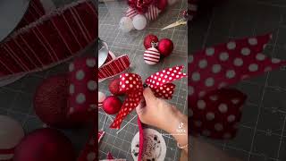 Quick and easy bow guide to help you with the season of bows diy tutorial christmastree bow [upl. by Nixie549]