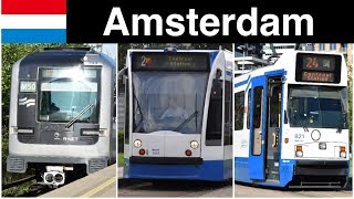 Trains in Amsterdam Metro Tram [upl. by Nonnad138]