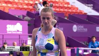 Petra Kvitova vs Jelena Ostapenko 2020 Doha LAST GAME HD [upl. by Legyn770]