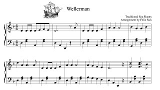 Wellerman Piano Sheet Music  Fun Easy Arrangement [upl. by Wolenik]