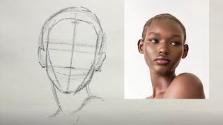 How to Draw Quickly heads using the Loomis method [upl. by Roch]