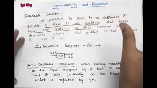 Computability and Recursion in Theory of computation  TOC in Telugu [upl. by Brittnee594]