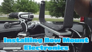 INSTALLING BOW MOUNT ELECTRONICS w GeigerTec Mounts [upl. by Nawuq]