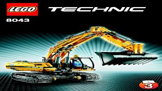 LEGO instructions  Technic  8043  Motorized Excavator Book 3  Model A [upl. by Eirellav779]