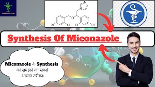 Synthesis Of Miconazole Medicinal chemistryIII  Semester6 Synthesis of Antifungal agent [upl. by Reginauld]