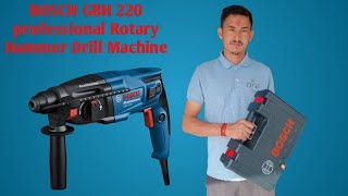 Bosch Rotary Hammer amp Drilling Machine  GBH 220 Professional Unboxing amp Review in Nepali [upl. by Rovaert7]