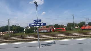 Landshut Hauptbahnhof  4K  Deutsche Bahn  RegionalExpress [upl. by Nereen]