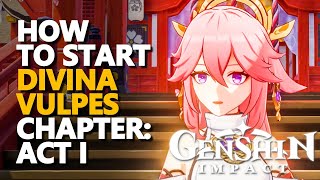 How to start Divina Vulpes Chapter Act I  The Great Narukami Offering Genshin Impact [upl. by Nyloj]