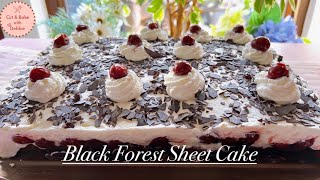 Black Forest sheet cake recipe [upl. by Bozuwa]