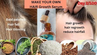 Hair Growth Serum for hair Regrowth  hairfall  Day 2100 [upl. by Nivart]