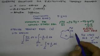 Lecture 21 Governing Equations for Electrokinetic Transport [upl. by Esinaej]