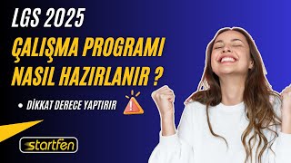 LGS 2025 İçin Çalışma Programı Nasıl Yapılır  Örnek LGS Ders Çalışma Programı 💪 [upl. by Kizzee209]