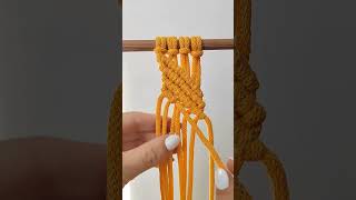 Makramé sorcsomó készítés  macrame pattern for beginners macrametutorial [upl. by Neerbas]