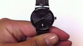 Womens Skagen Gunmetal Mesh Watch 355SMM1 [upl. by Anivek]