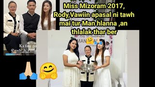 Miss Mizoram 2017Rody Apasal thar tur vawiin an thlalak Man hlanna [upl. by Odericus]